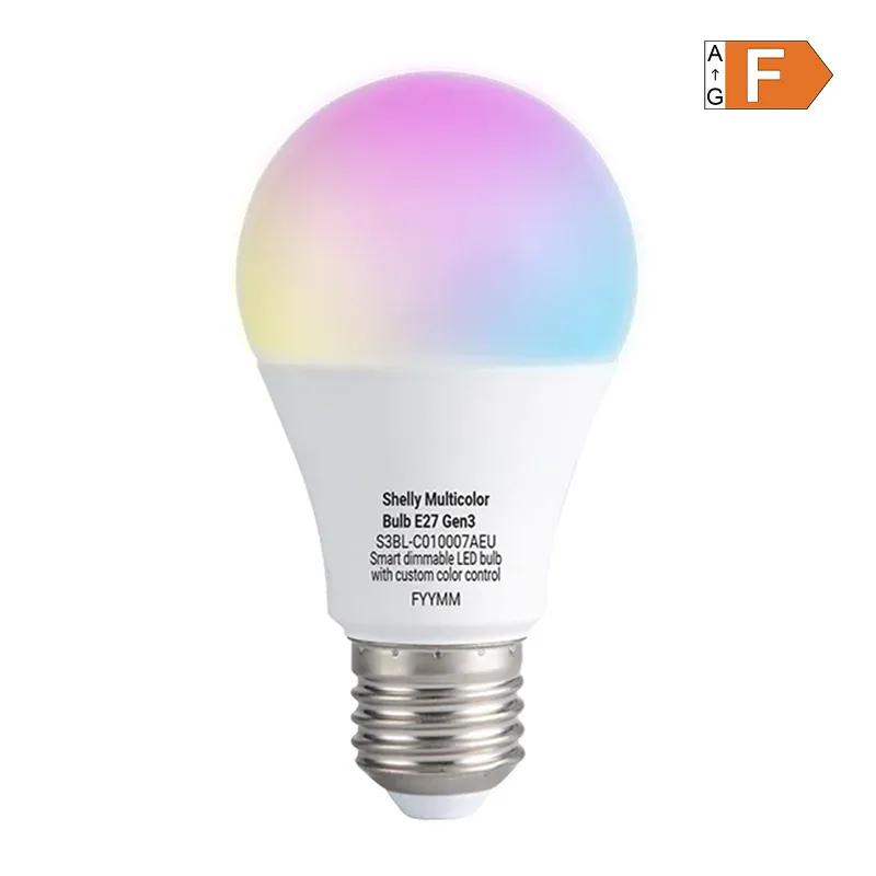 SHELLY daudzkrāsu spuldze Gen3 E27 LED