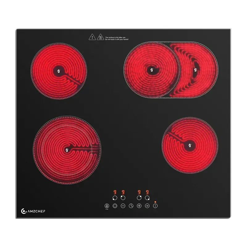 AMZCHEF CE-T-72CB4xyP200-LBHA 4-degvielu keramikas virsma universāla