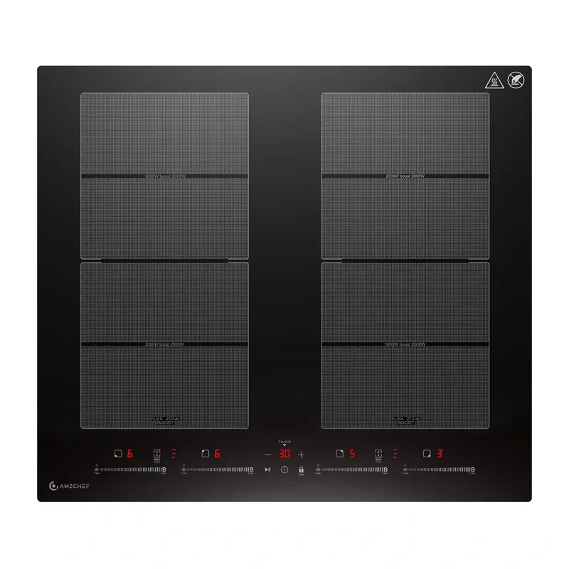 AMZCHEF CE-FS-I74S-FFDD10 indukcijas virsma, 4 universālas