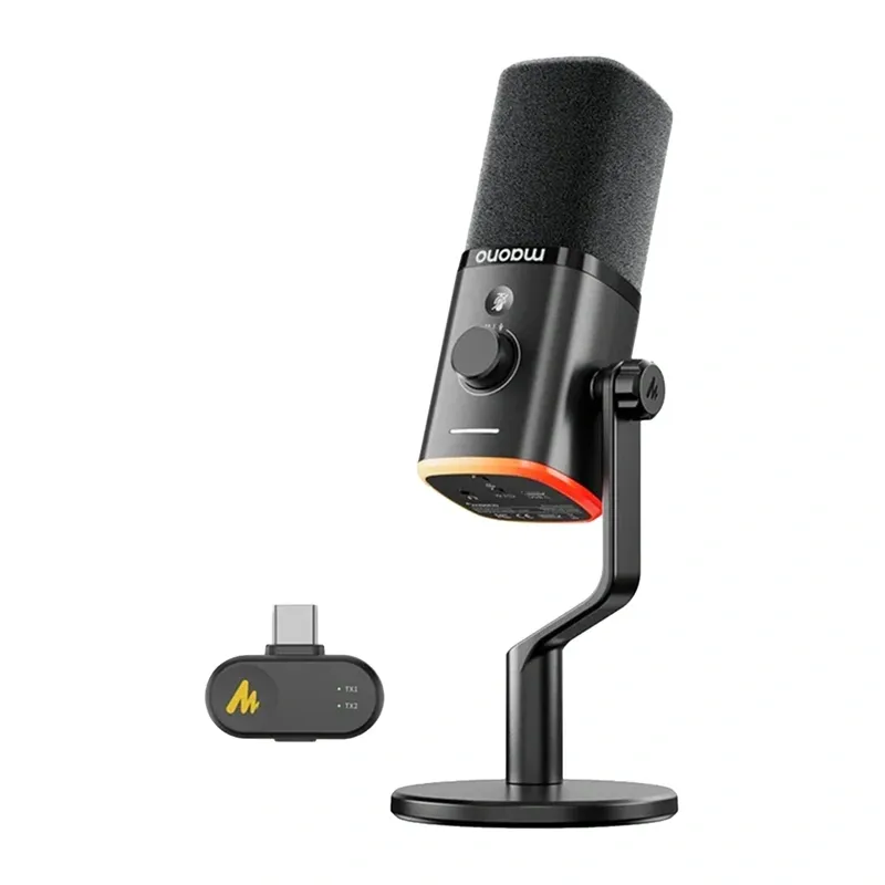 MAONO PD100W dinamisks mikrofons (melns) —