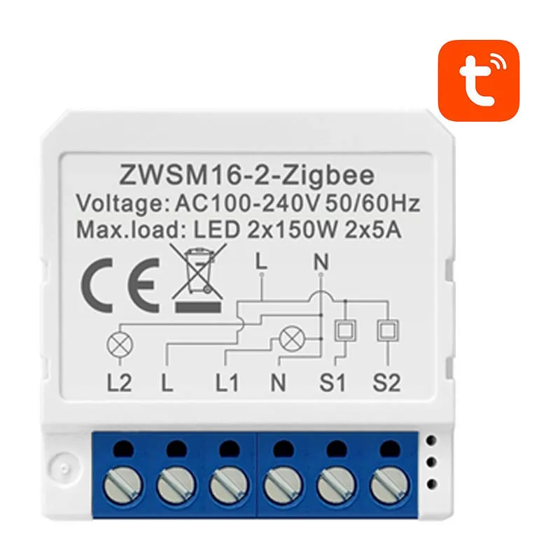 Smart slēdža modulis ZigBee Avatto ZWSM16-W2