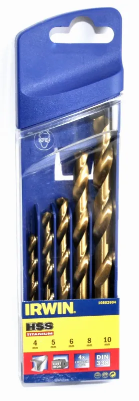 Irwin HSS TITANIUM urbju komplekts, 5