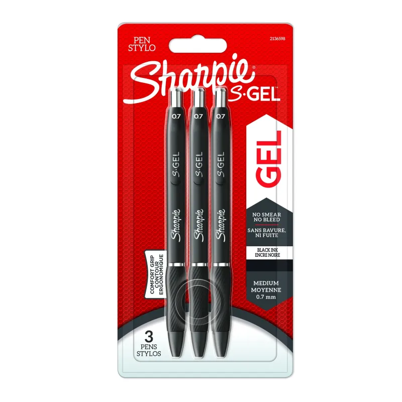 Pildspalva "Sharpie S-GEL", melna, blisterī