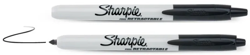 Marķieris "Sharpie" RETRACTABLE melns -