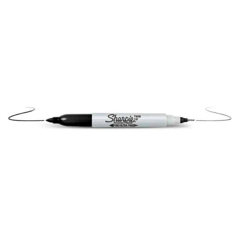 Marķieris "Sharpie" TWIN TIP, melns
