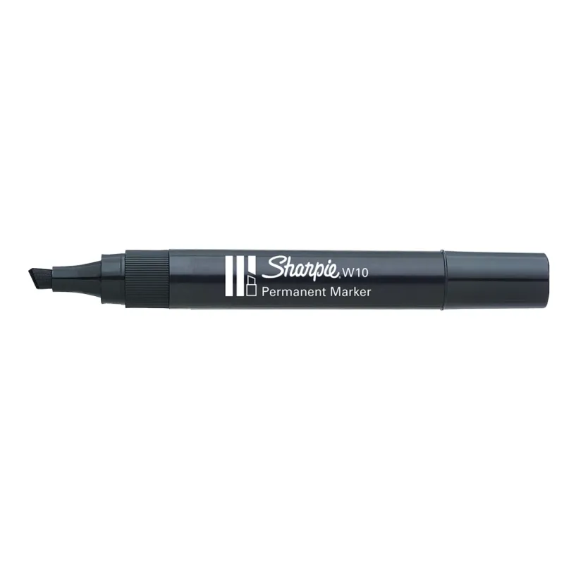 Marķieris "Sharpie", melns, W10 plakanais