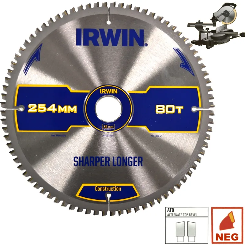 Irwin Celtniecības zāģa disks 254x30x48T 2