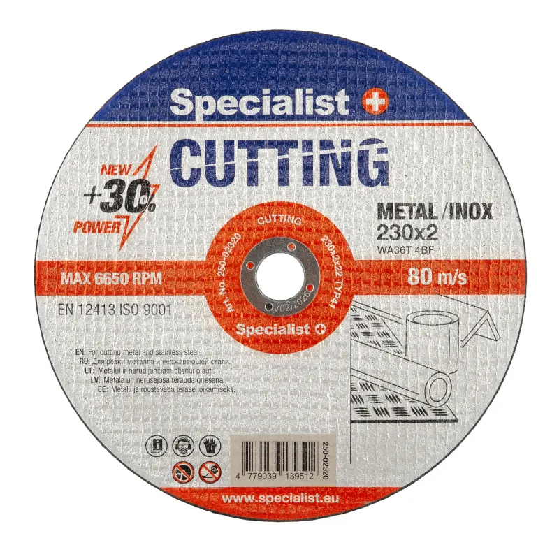 SPECIALIST+ metāla griešanas disks CUTTING, 230x2x22