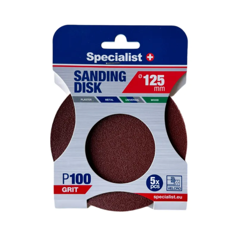 SPECIALIST+ smilšpapīrs P100, 125 mm, 5