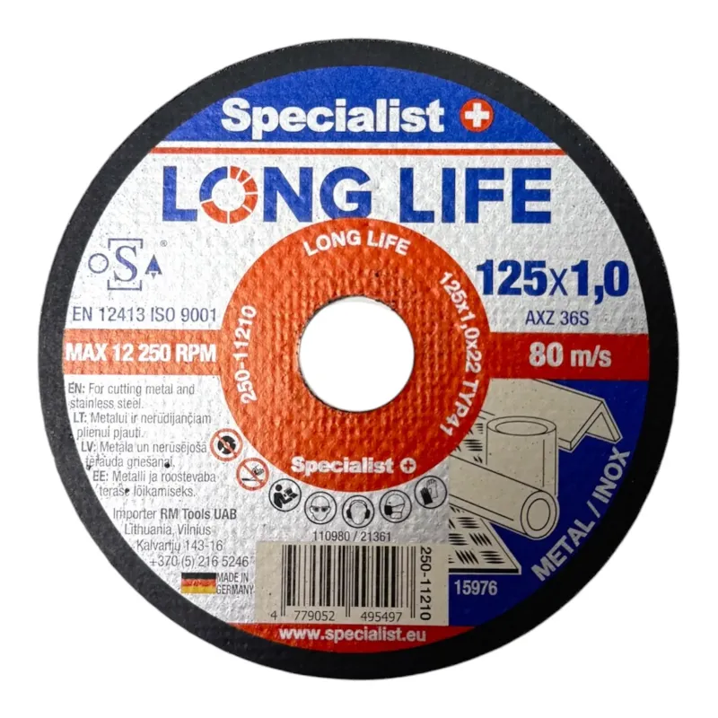 SPECIALIST+ metāla griešanas disks LONG LIFE