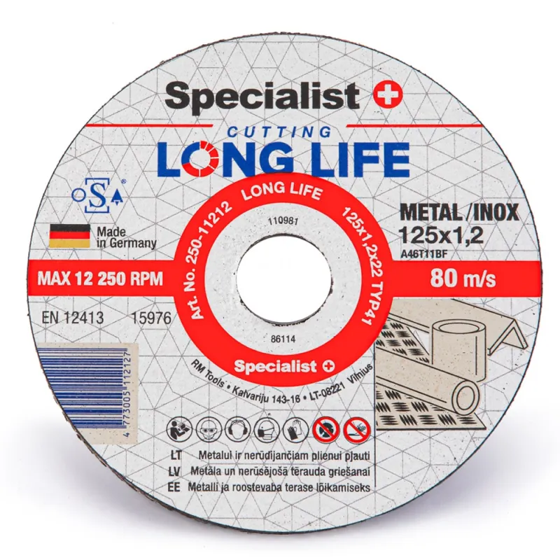 SPECIALIST+ metāla griešanas disks LONG LIFE