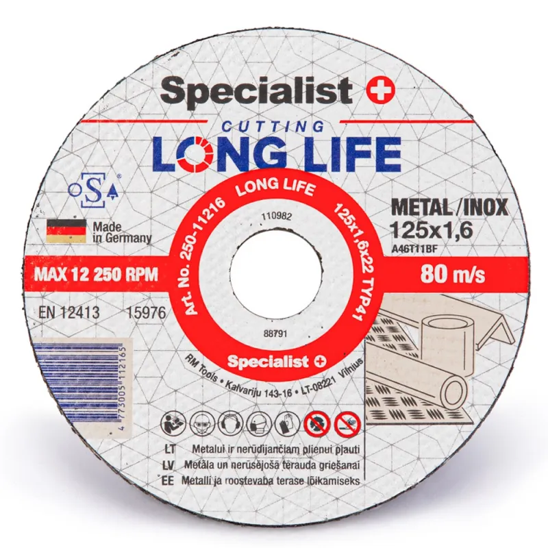 SPECIALIST+ metāla griešanas disks LONG LIFE