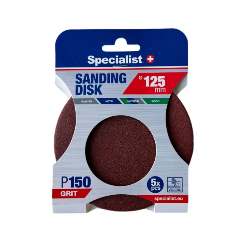 SPECIALIST+ smilšpapīrs P150, 125 mm, 5