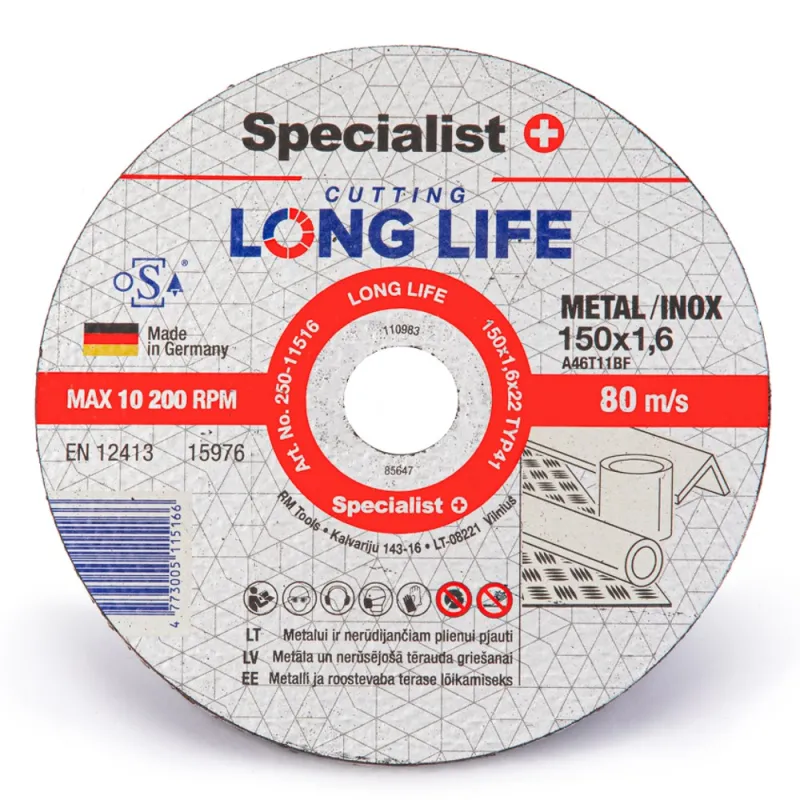 SPECIALIST+ metāla griešanas disks LONG LIFE