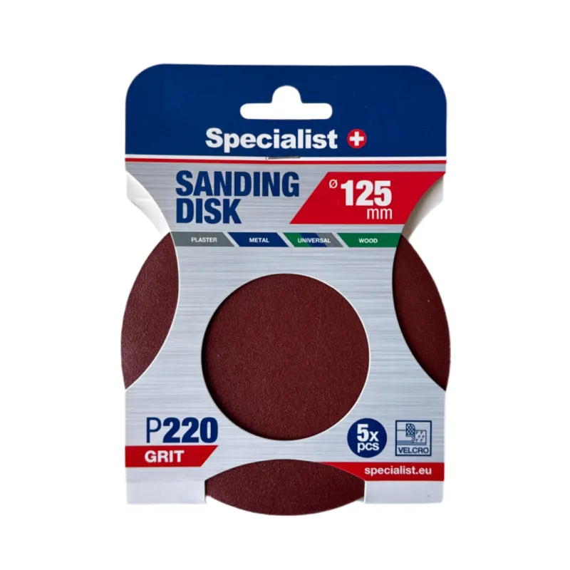 SPECIALIST+ smilšpapīrs P220, 125 mm, 5