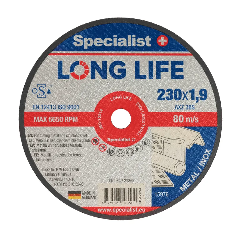 SPECIALIST+ metāla griešanas disks LONG LIFE