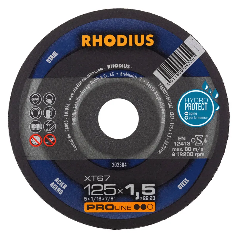 Griešanas disks, XT67, 125x1,5 x22