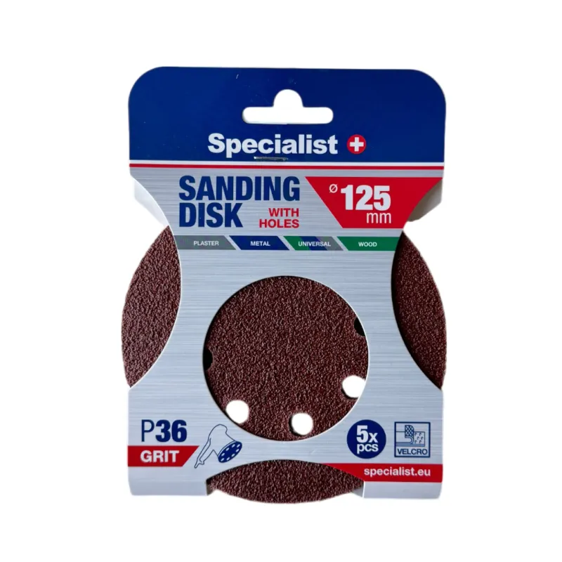 SPECIALIST+ slīpēšanas papīrs ar caurumiem P36