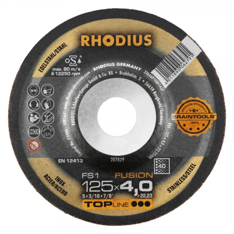 Metāla slīpēšanas disks "RHODIUS" FS1
