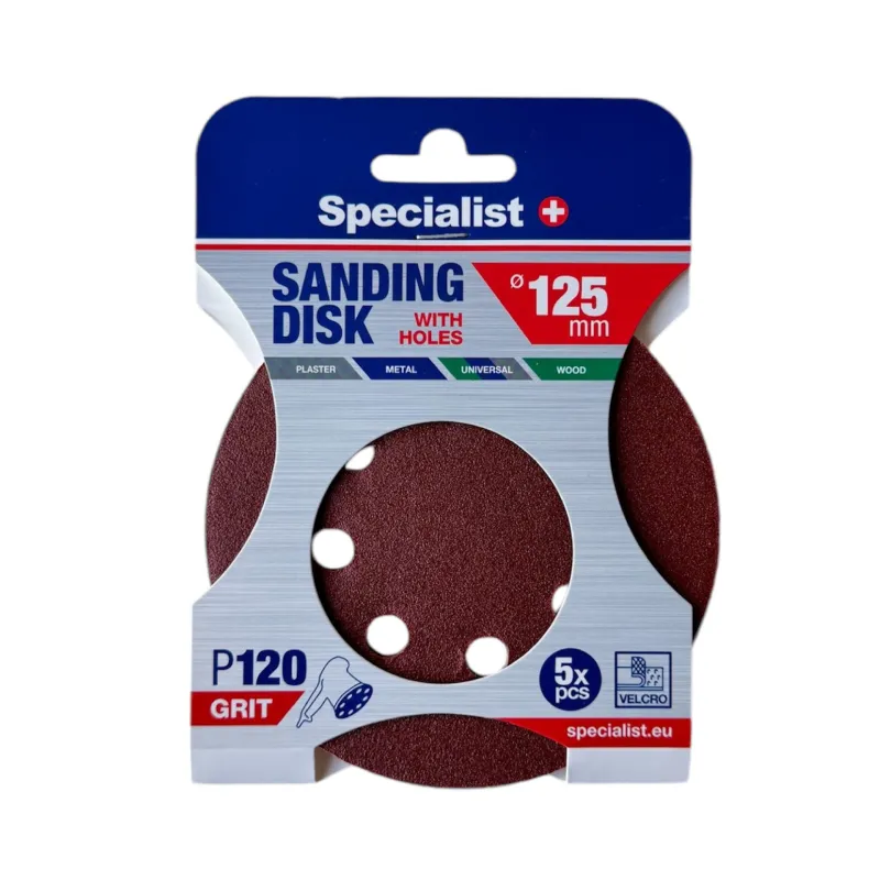 SPECIALIST+ slīpēšanas papīrs ar caurumiem P120