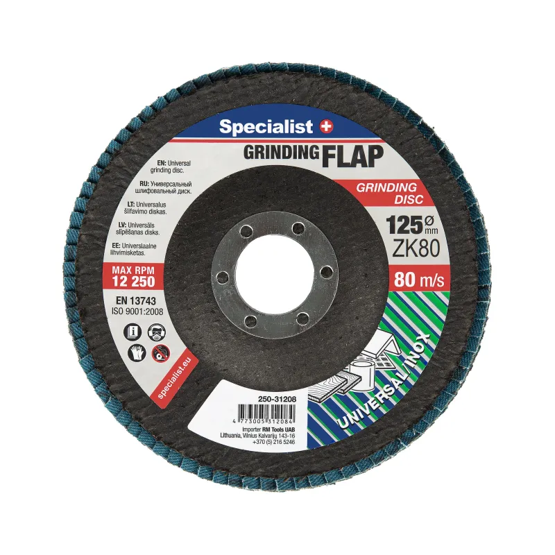 SPECIALIST+ lāpstiņu slīpēšanas disks ZK80, 125
