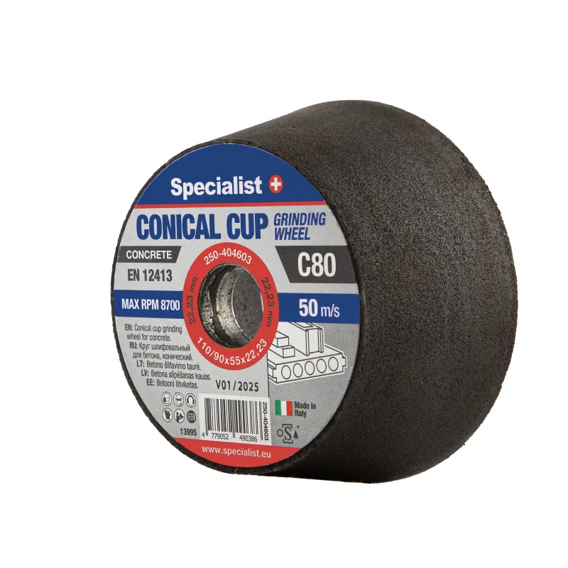 SPECIALIST+ betona slīpēšanas kauss C80, 110/90x55x22