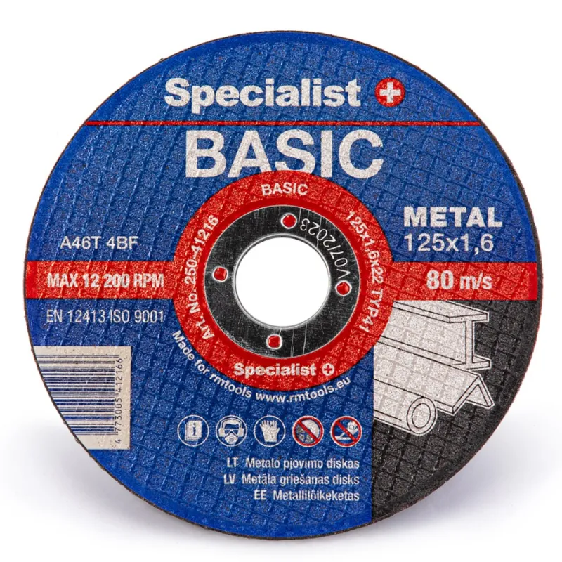 SPECIALIST+ metāla griešanas disks BASIC, 125x1