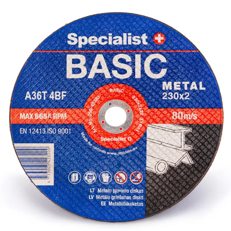 SPECIALIST+ metāla griešanas disks BASIC, 230x2x22