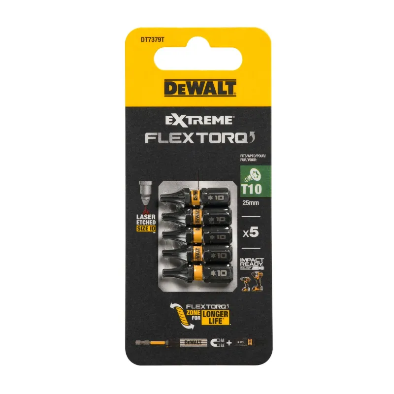 DeWALT FLEXTORQ T10 25 mm skrūvgriežu