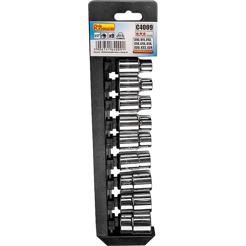Richmann TORX uzgaļu komplekts 1/2 E10–E24