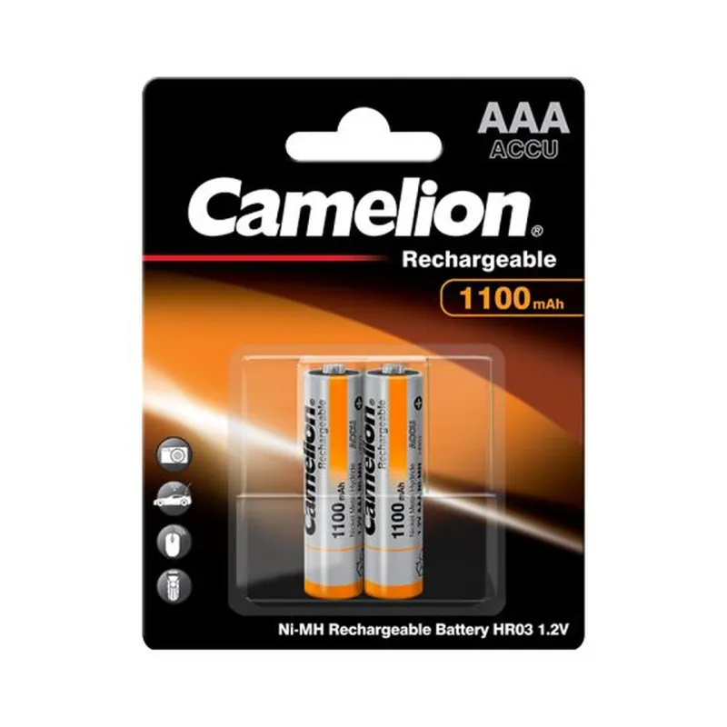 Uzlādējamie elementi NH-AAA1100BP2, CAMELION, 2 gab