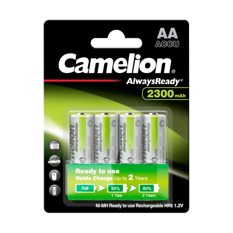 Uzlādējamie akumulatori NH-AA2300ARBP4, CAMELION, 4 gab