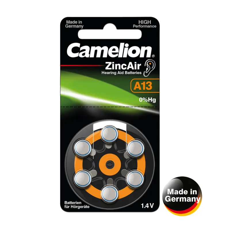 Baterijas A13/DA13/ZL13, 1,4 V, CAMELION