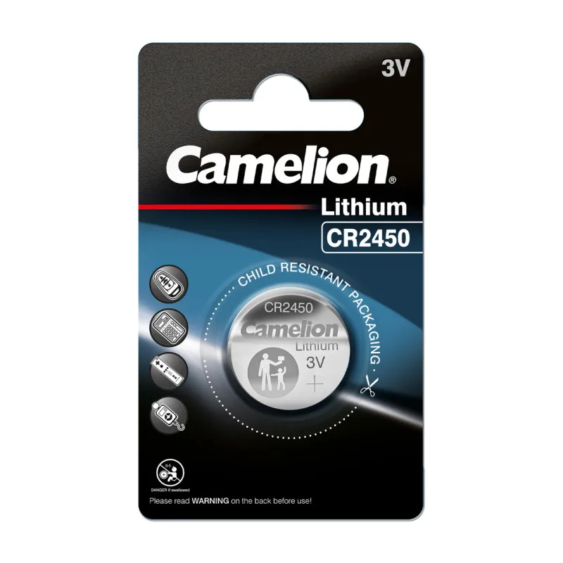 Mikro litija elements CR2450, 3V, CAMELION