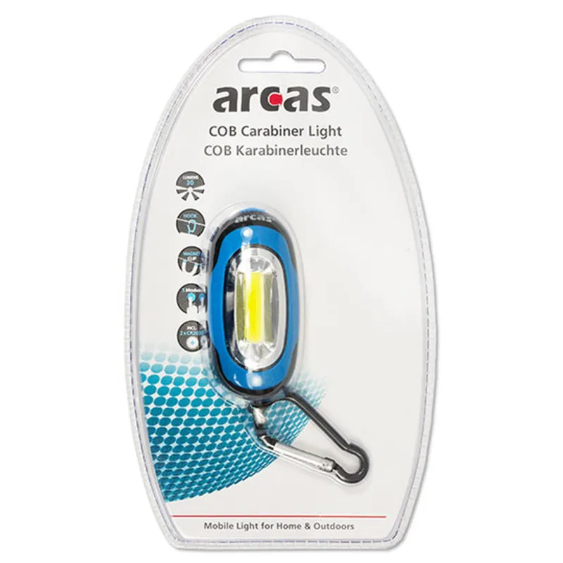 Mini lukturītis ar karabīni, COB LED