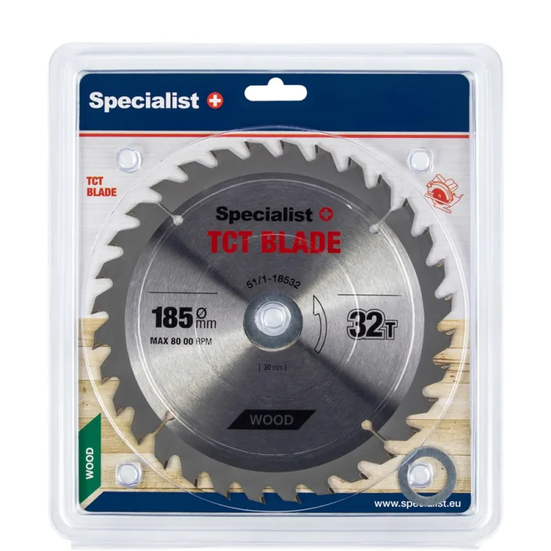 SPECIALIST+ griešanas disks, 185x32Tx30/20/16 mm -
