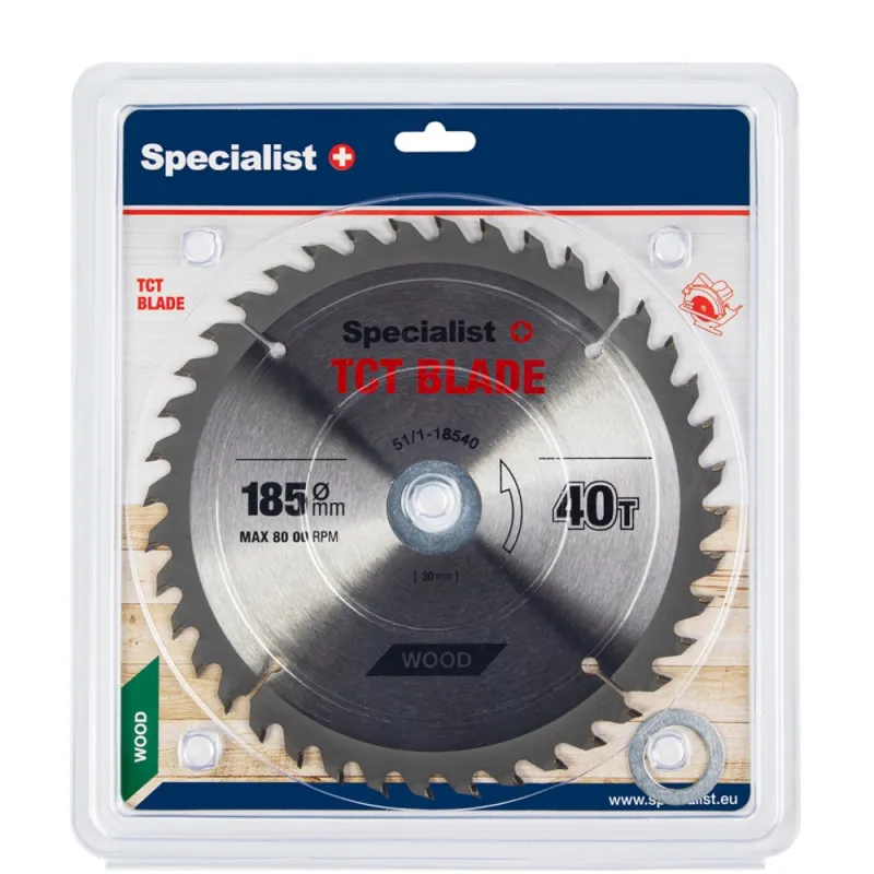 SPECIALIST+ griešanas disks, 185x40Tx30/20/16 mm -