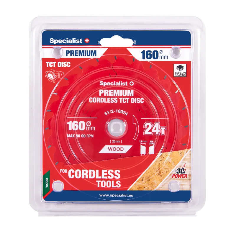 Griešanas disks 160x24Tx20mm, Bezvadu PREMIUM, SPECIALIST+