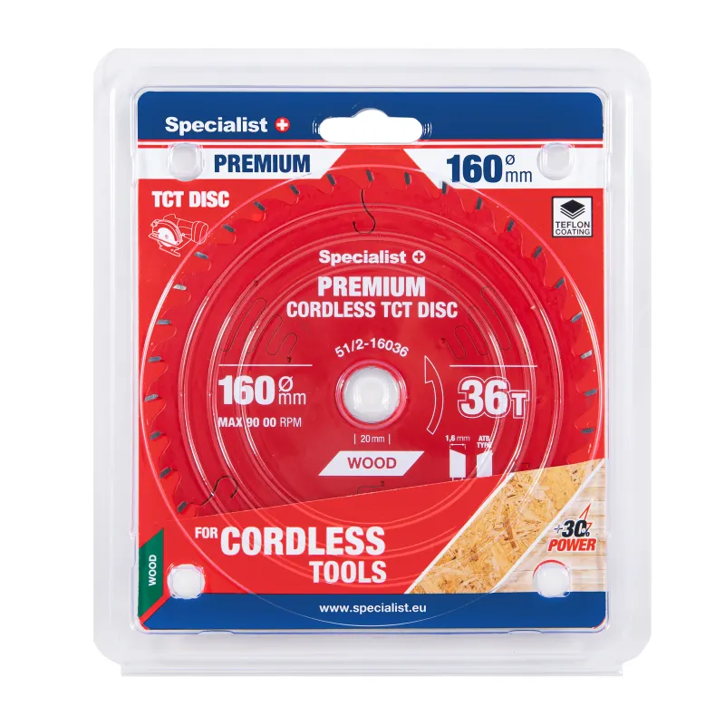 Griešanas disks 160x36Tx20mm, Bezvadu PREMIUM, SPECIALIST+