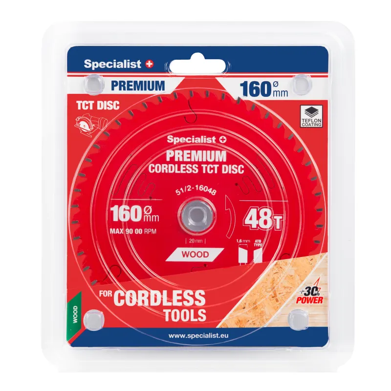 Griešanas disks 160x48Tx20mm, Bezvadu PREMIUM, SPECIALIST+