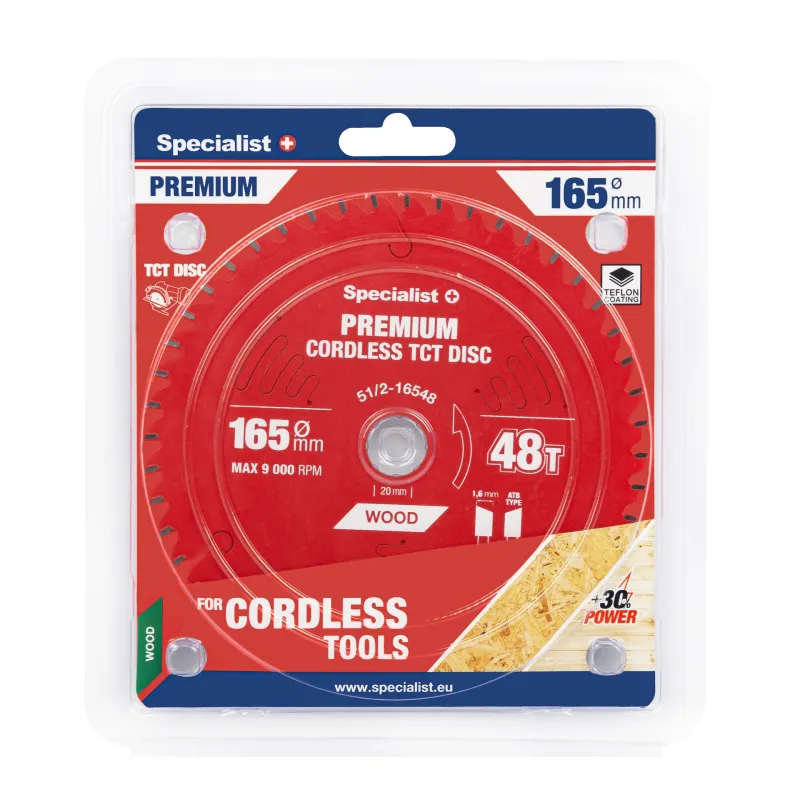 Griešanas disks 165×48T×20 mm, Cordless PREMIUM