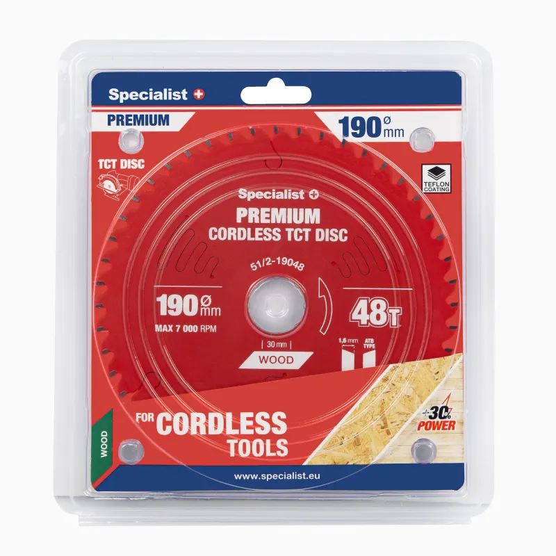 Griešanas disks 190x48Tx30mm, Cordless PREMIUM, SPECIALIST+
