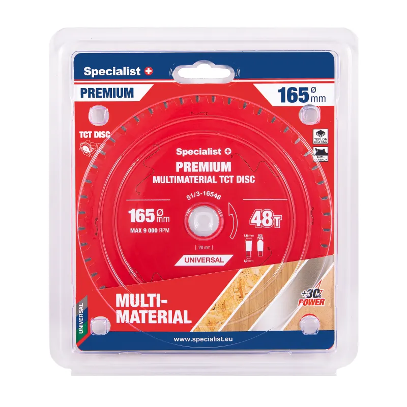 Griešanas disks 165x48Tx20mm, daudzmateriālu PREMIUM, SPECIALIST+