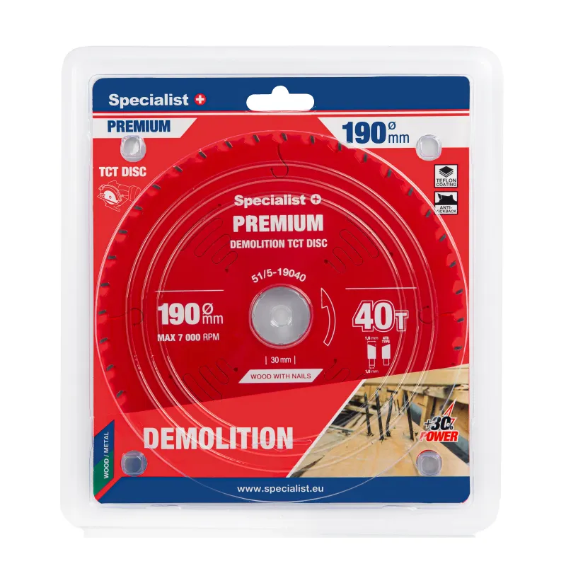 Griešanas disks 190x40T×30mm, Demolition PREMIUM, SPECIALIST+