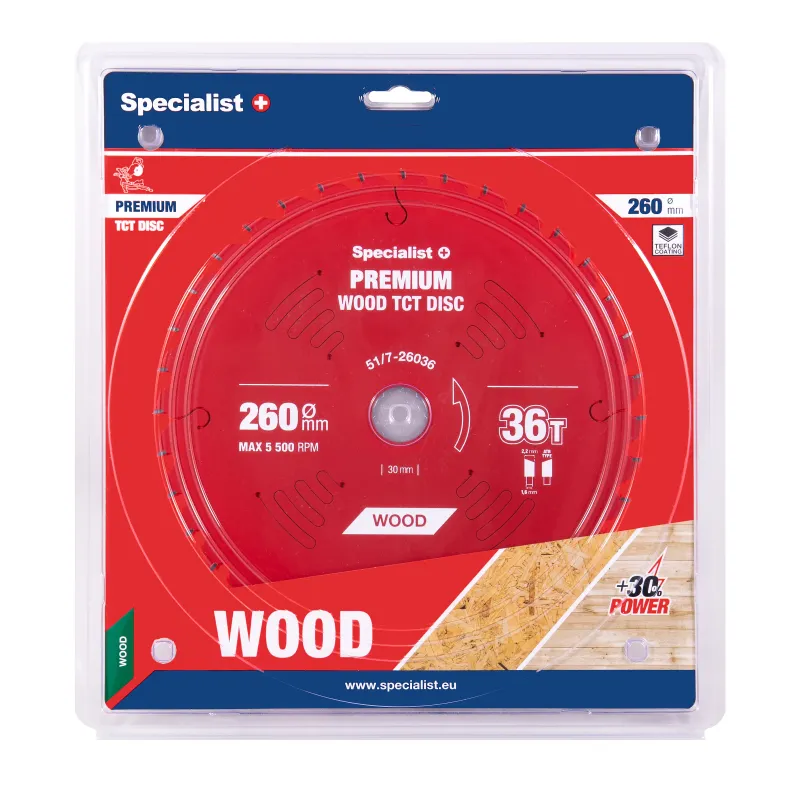 Specialist+ Griešanas disks 260x36Tx30mm kokam, augstākās