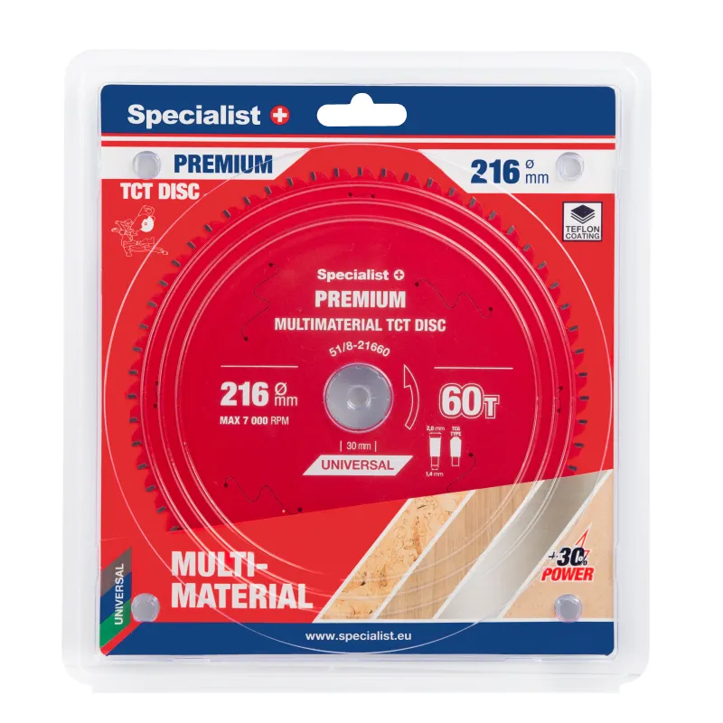 Griešanas disks 216x60Tx30mm, multimateriālu PREMIUM, SPECIALIST+