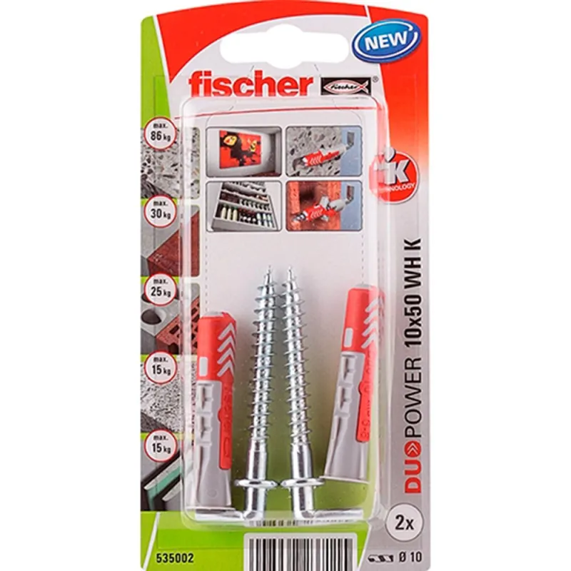 Fischer Divkomponentu dībele ar L āķi
