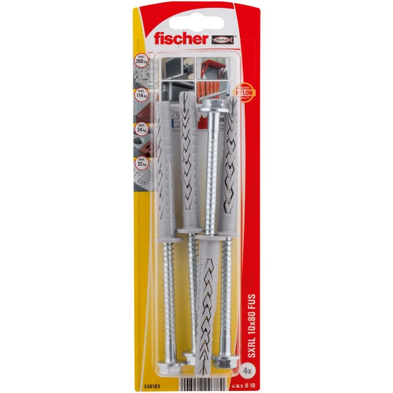 Fischer Dībele ar skrūvi SXRL 10