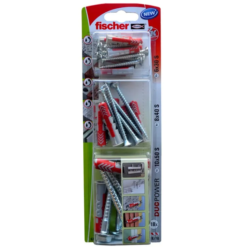 Fischer Divkomponentu dībeļi 6/8/10 SK NV