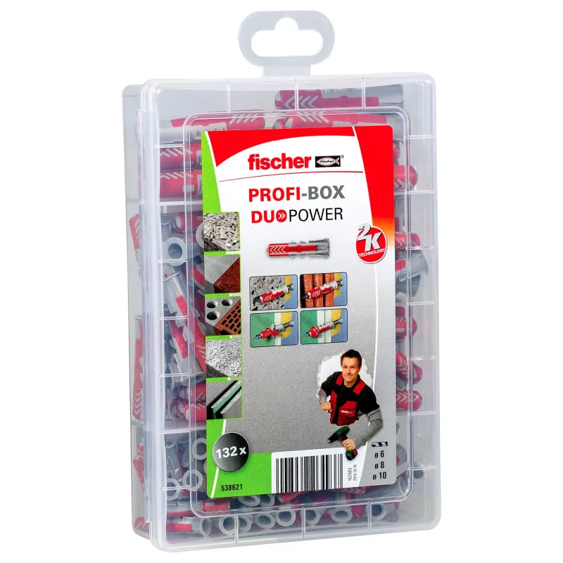 DuoPower dībeļu komplekts Profi-Box, Fischer 132